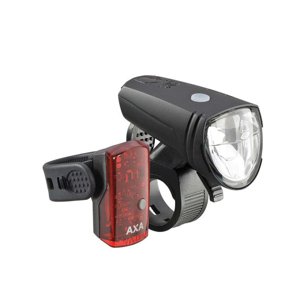 Juego de luces AXA Greenline LED 15 LUX USB negro/rojo