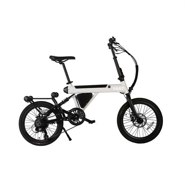 Bicicleta eléctrica plegable TOOT Blanca